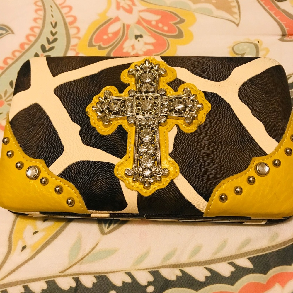 Western Cow Print cross wallets